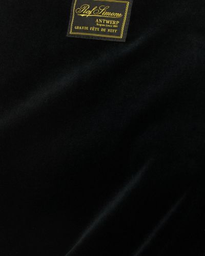 Bavlnené zamatové midi šaty Raf Simons čierna