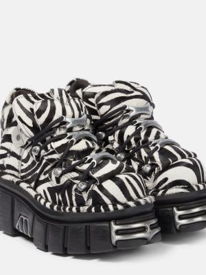 Sneakerși cu platformă cu imagine cu model zebră Vetements