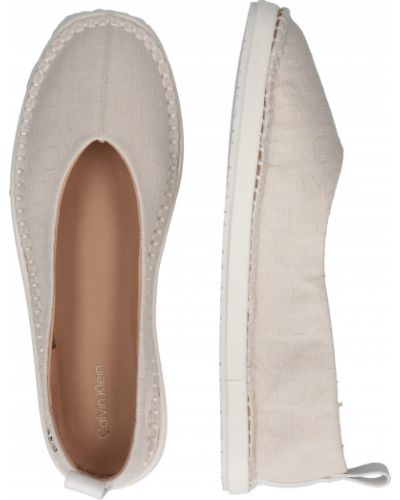 Памучни ниски обувки Calvin Klein бяло