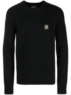 Vilnonis džemperis Belstaff juoda