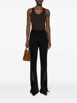 Satynowe spodnie Givenchy czarne