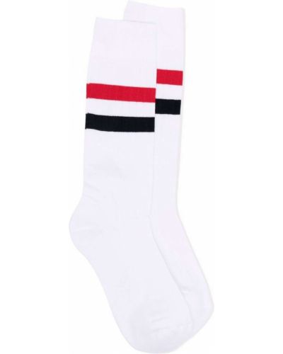 Calcetines a rayas Thom Browne blanco