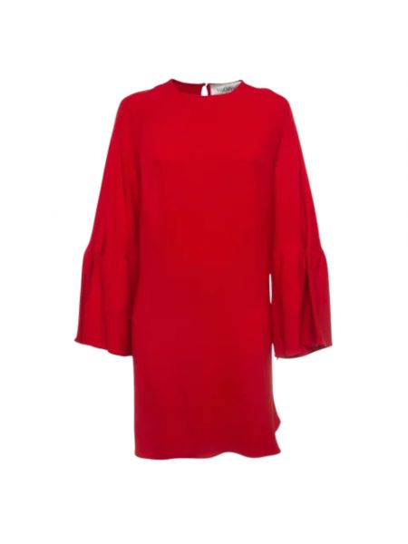 Jedwabna sukienka retro Valentino Vintage czerwona