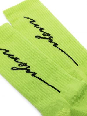 Bavlněné ponožky Msgm zelené