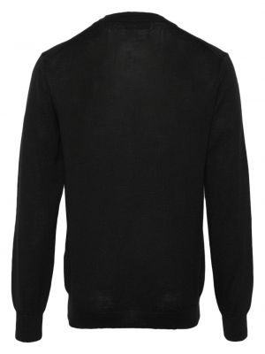 Sweter wełniany z okrągłym dekoltem Costumein czarny