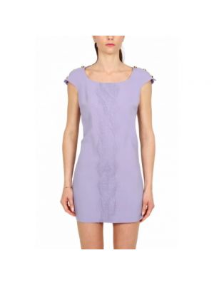 Vestido de encaje Elisabetta Franchi violeta