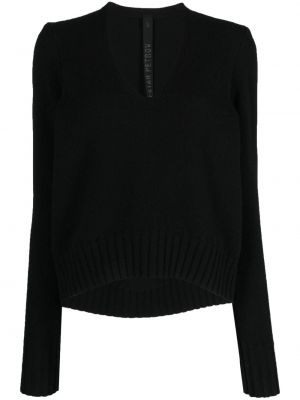 Кашмирен пуловер с v-образно деколте Petar Petrov черно