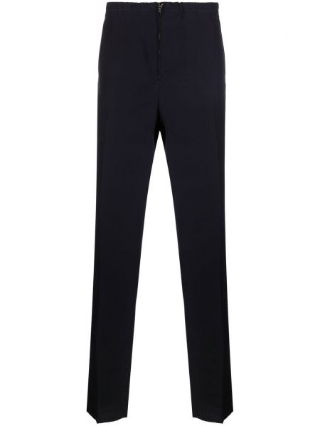 Slim fit gyapjú egyenes szárú nadrág Givenchy kék