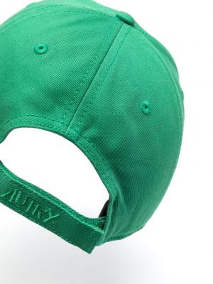 Haftowana czapka z daszkiem bawełniana Autry zielona
