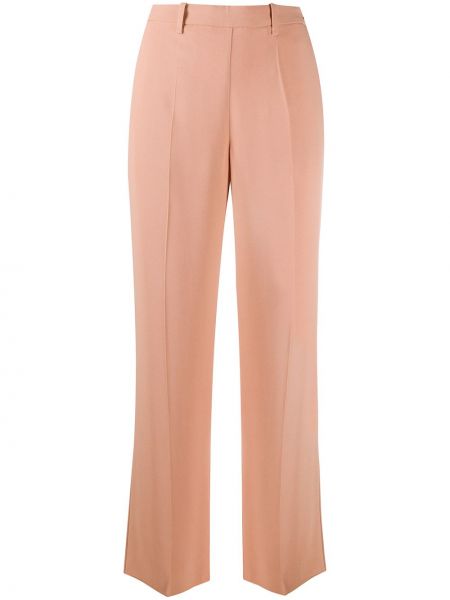 Pantalones rectos de cintura alta Forte Forte rosa