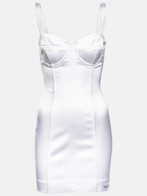 Атласное платье мини Dolce&gabbana белое