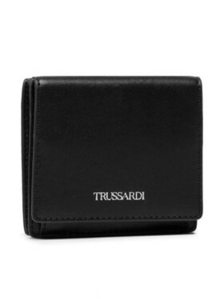 Черный кошелек с карманами Trussardi
