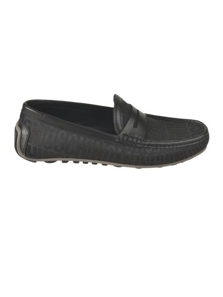 Czarne loafers Moschino