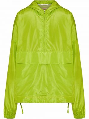 Παλτό με κουκούλα Valentino Garavani πράσινο