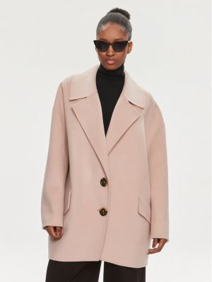 Manteau en laine large Pinko beige