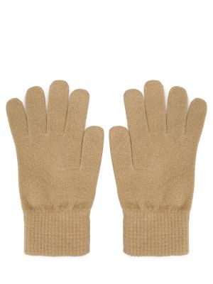 Кашемировые перчатки Yves Salomon Бежевые