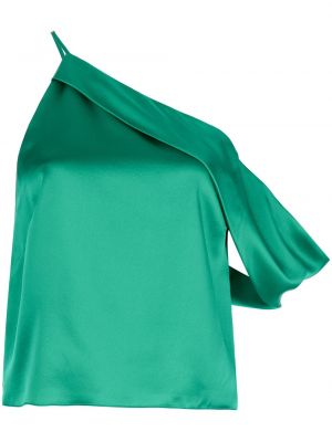 Top asimetric drapat Michelle Mason verde