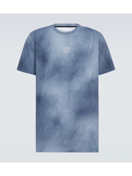 Тениска от джърси с tie-dye ефект Loewe синьо