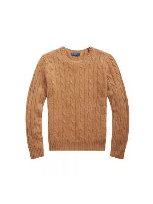 Sweter z kaszmiru Polo Ralph Lauren brązowy