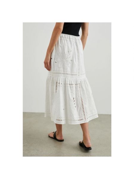 Falda larga de algodón Rails blanco
