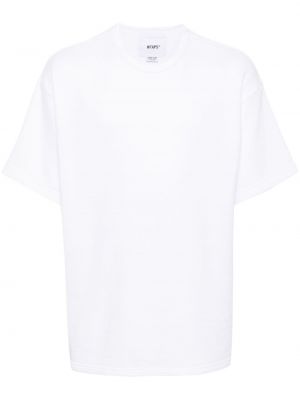 T-shirt con scollo tondo Wtaps bianco