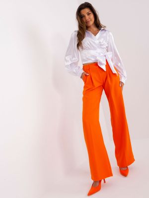Öltöny zsebes Fashionhunters narancsszínű