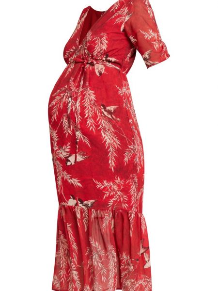 Sukienka długa Hope & Ivy Maternity czerwona