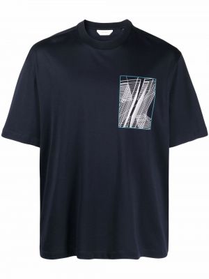Camiseta con estampado Z Zegna azul