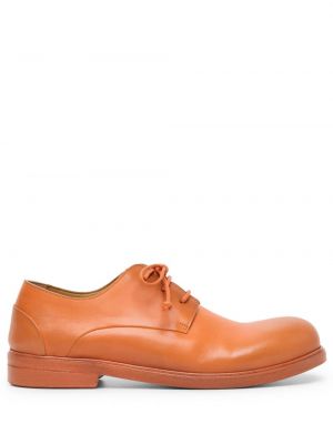 Iš natūralios odos oksfordo batai Marsell oranžinė