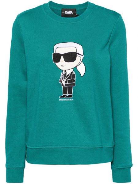 Medvilninis džemperis Karl Lagerfeld žalia
