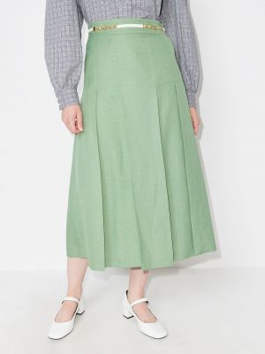Falda midi Gucci verde
