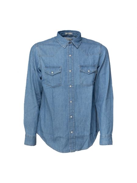 Koszula jeansowa slim fit Roy Rogers niebieska