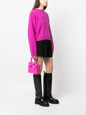 Shopper handtasche mit schleife Self-portrait pink