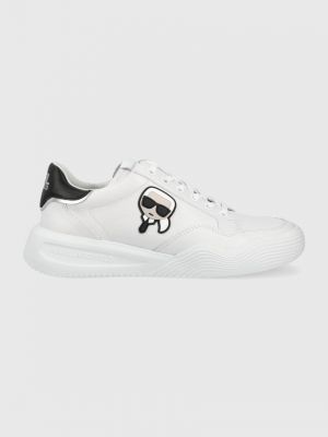 Białe sneakersy skórzane Karl Lagerfeld