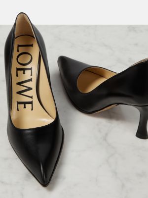 Pantofi cu toc din piele Loewe negru