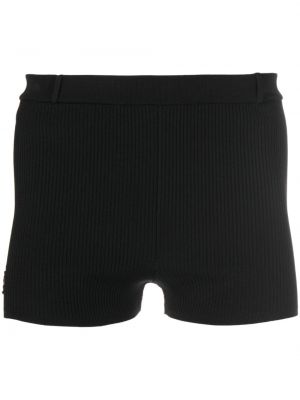 Pantaloni scurți cu broderie Saint Laurent negru