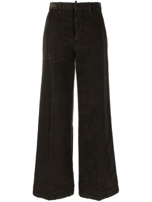 Pantaloni de catifea cord cu croială lejeră Dsquared2 maro