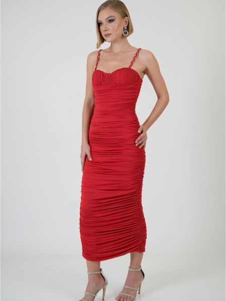 Páskové šaty Carmen červené