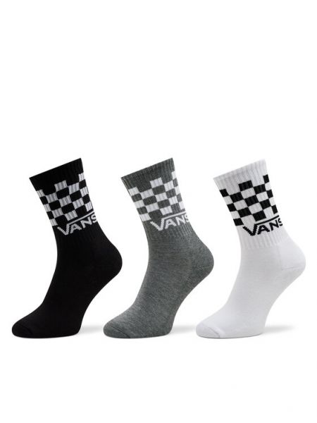 Klasické kockované ponožky Vans čierna