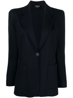 Kashmir lang blazer Giorgio Armani blå