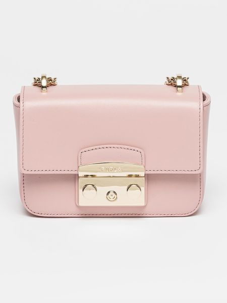Кожаная сумка Furla розовая