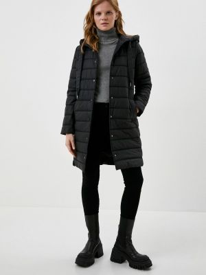 Утепленная демисезонная куртка снежная королева черная