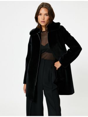Kabát s kapsami Koton černý