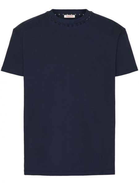 T-shirt di cotone Valentino blu