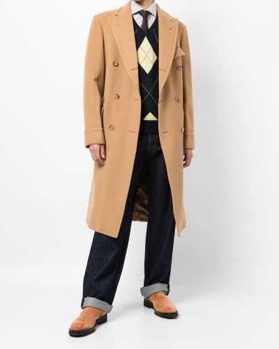 Medvilninis iš natūralios odos paltas su užtrauktuku Polo Ralph Lauren
