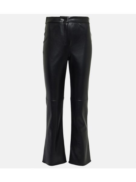 Кожаные брюки из искусственной кожи 's Max Mara черные