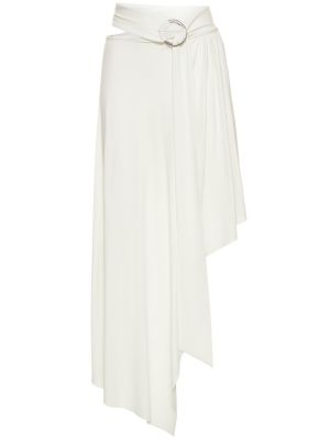 Asymetrická džerzej midi sukňa Alexandre Vauthier biela