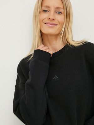 Bluză din fleece cu croială lejeră Adidas Performance negru