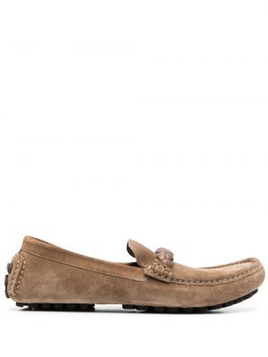 Loafers zamszowe Gianvito Rossi brązowe