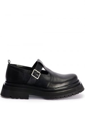 Pantofi loafer din piele cu cataramă Ami Paris negru